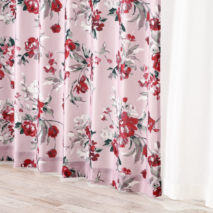 ROZEK Curtain H1780 x W1000 Pink (Drape/Ready-made)