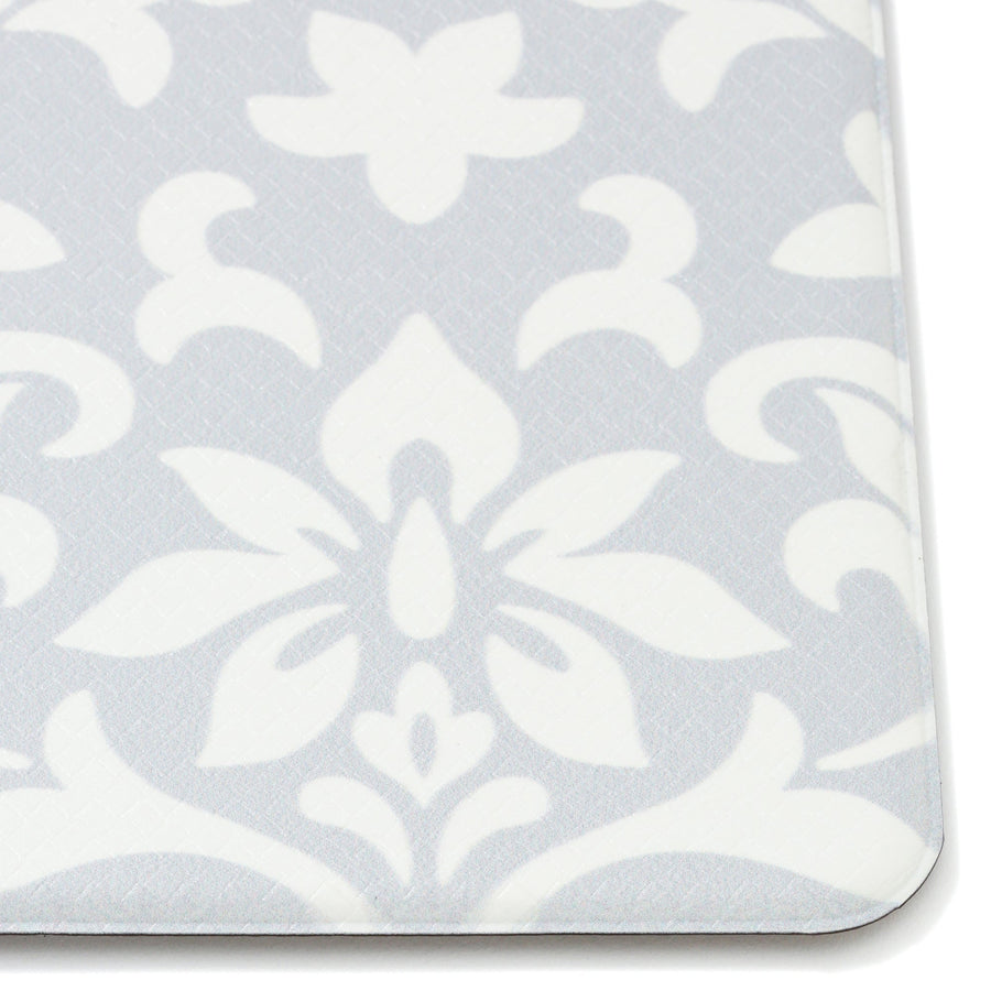 PVC Kitchen Mat Ornament Medium Grey