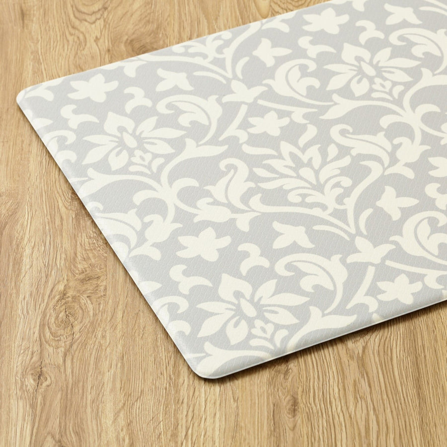 PVC Kitchen Mat Ornament L Gray