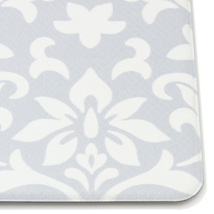 PVC Kitchen Mat Ornament L Gray