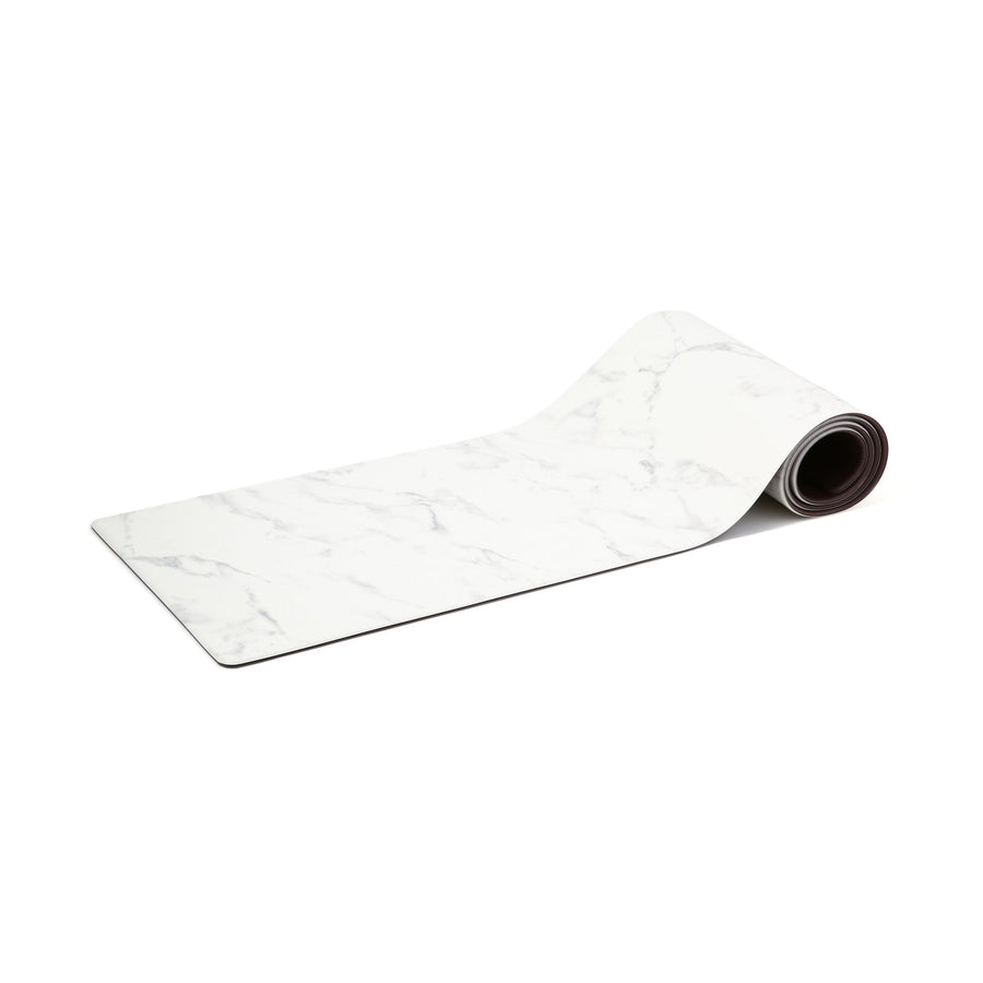 PVC Kitchen Mat Marble L White x Gray