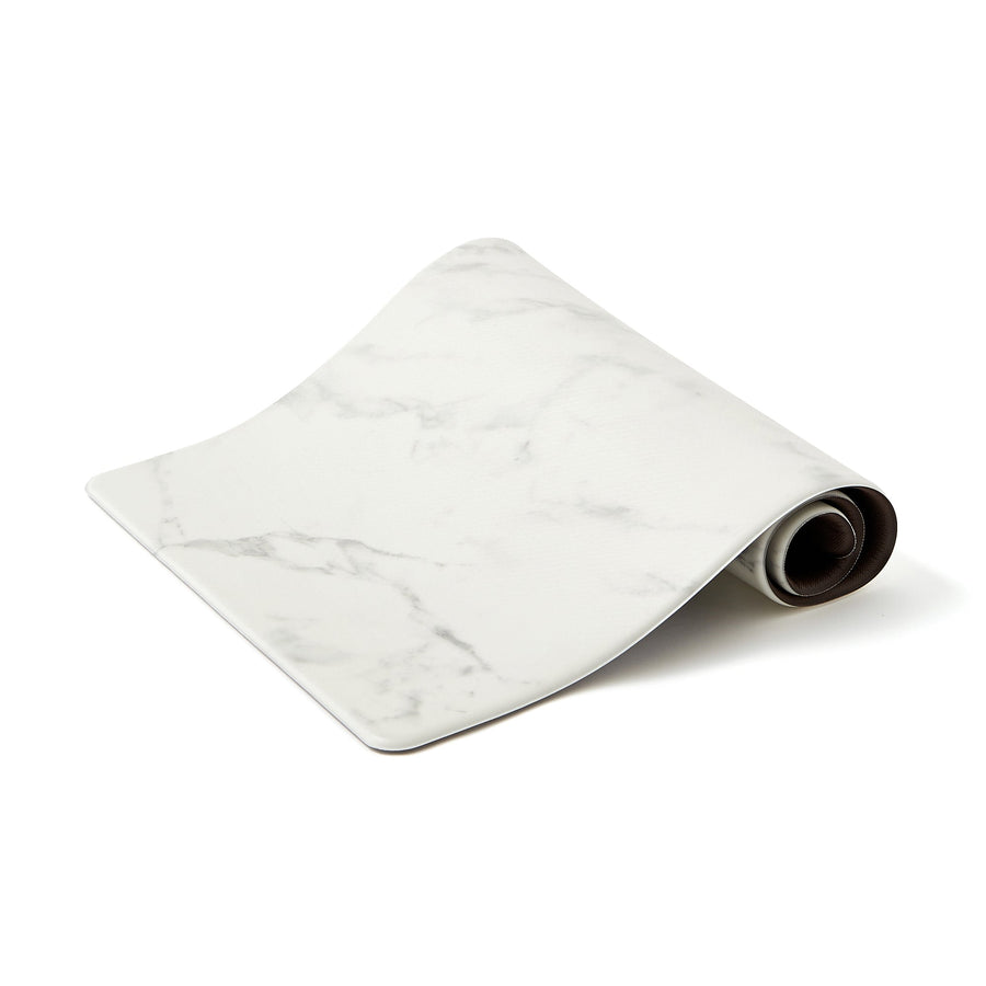 PVC Kitchen Mat Marble XS White x Gray