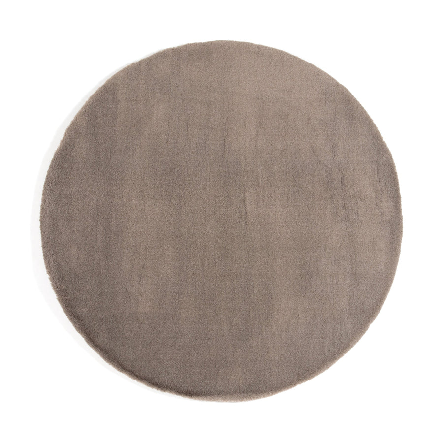 Low-resilience Mitis Round Rug MIX Brown Φ1500