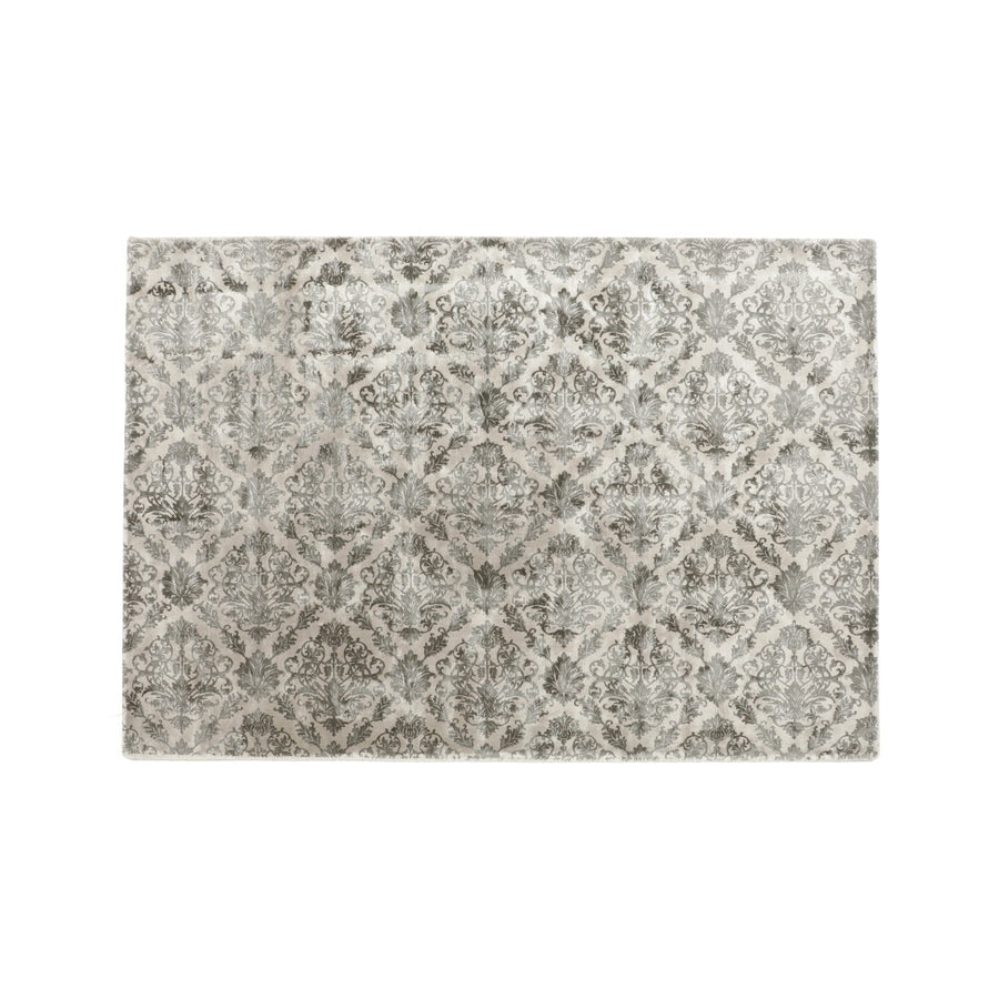 Damask Viscose Rug Medium 2000 x 1400 Light Grey