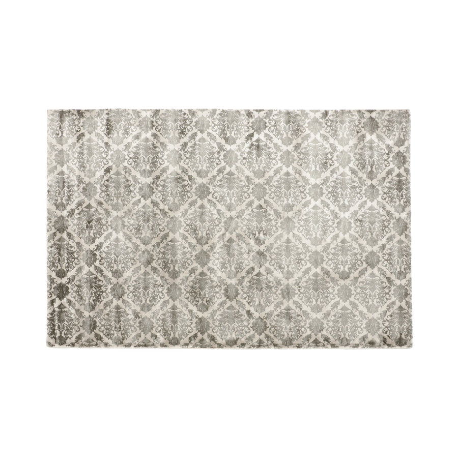 Damask Viscose Rug L 2600 x 1700 Light Grey