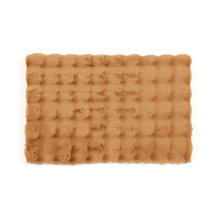 Memory Foam Pocomoko Fur Mat 800 x 500 Light Brown