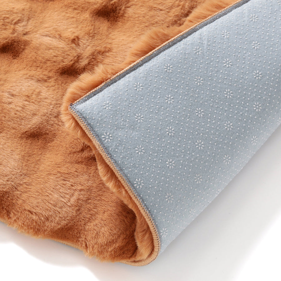 Memory Foam Pocomoko Fur Mat 800 x 500 Light Brown