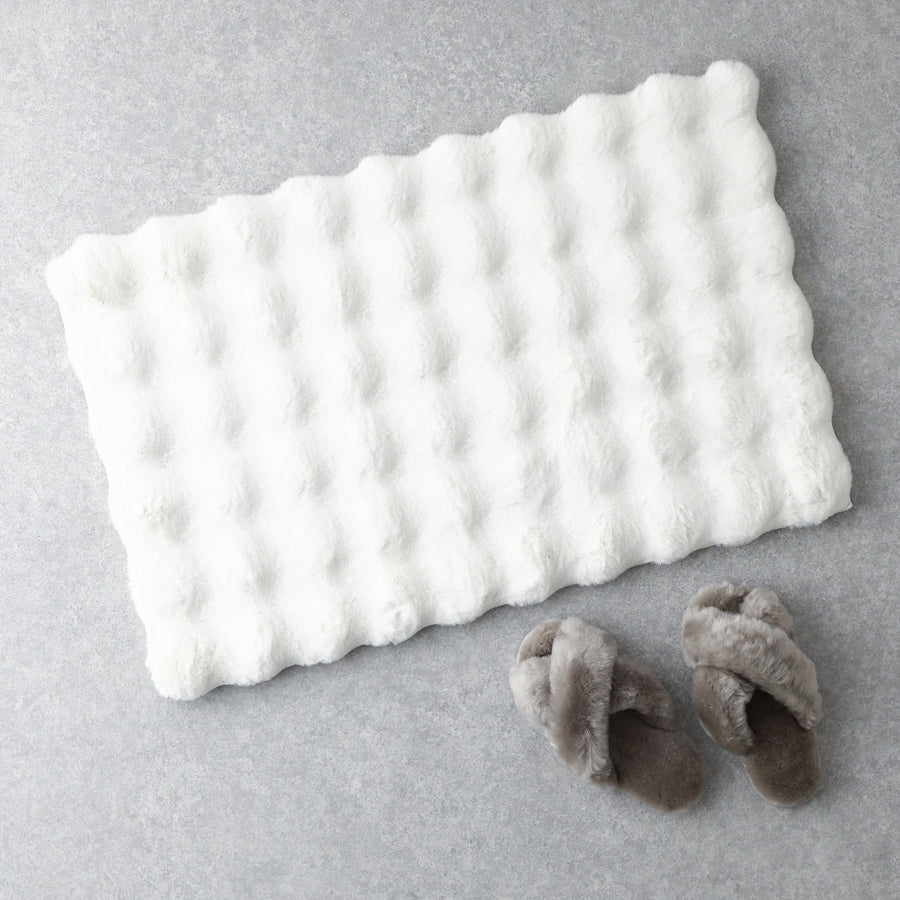 Memory Foam Pocomoko Fur Mat 800 x 500 Ivory