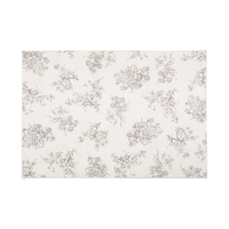 Design Print Rug Classic Flower M 2000 x 1400 Light Gray