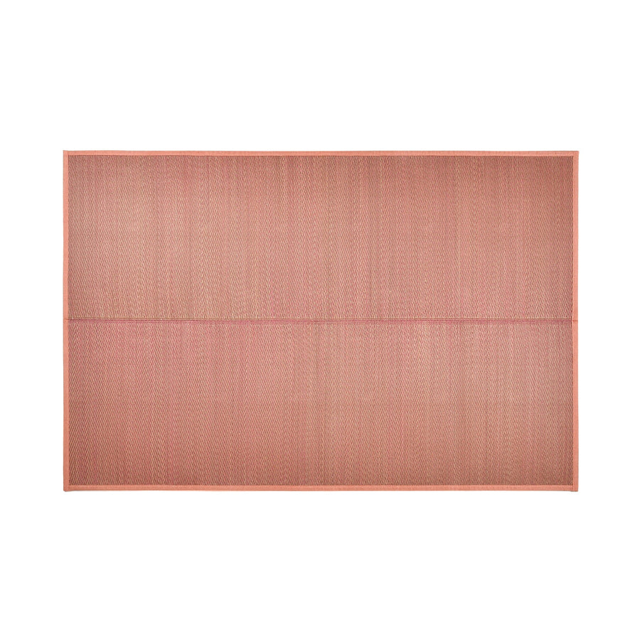 Bicolor rush mat rug, medium size, 1800 x 1200, pink