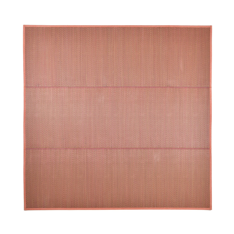 Bicolor rush mat rug L 1800 x 1800 Pink