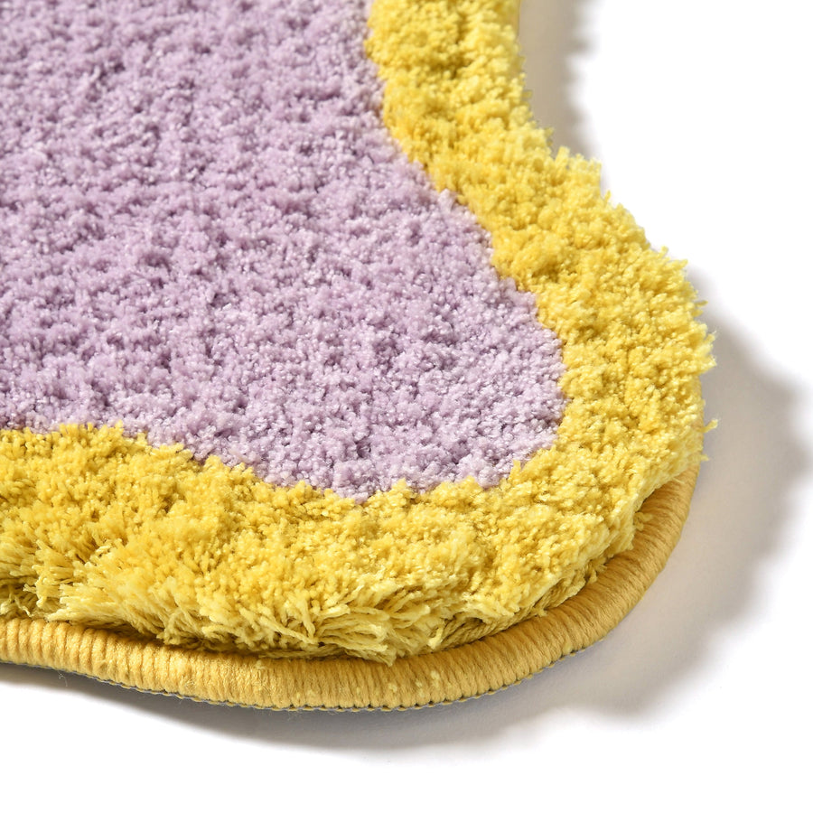 ウェーブ フレーム マット 700×500 パープル×イエロー