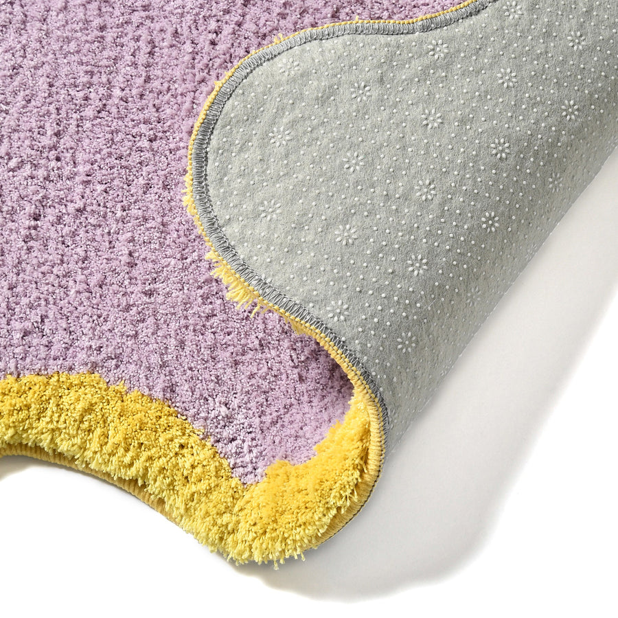 ウェーブ フレーム マット 700×500 パープル×イエロー