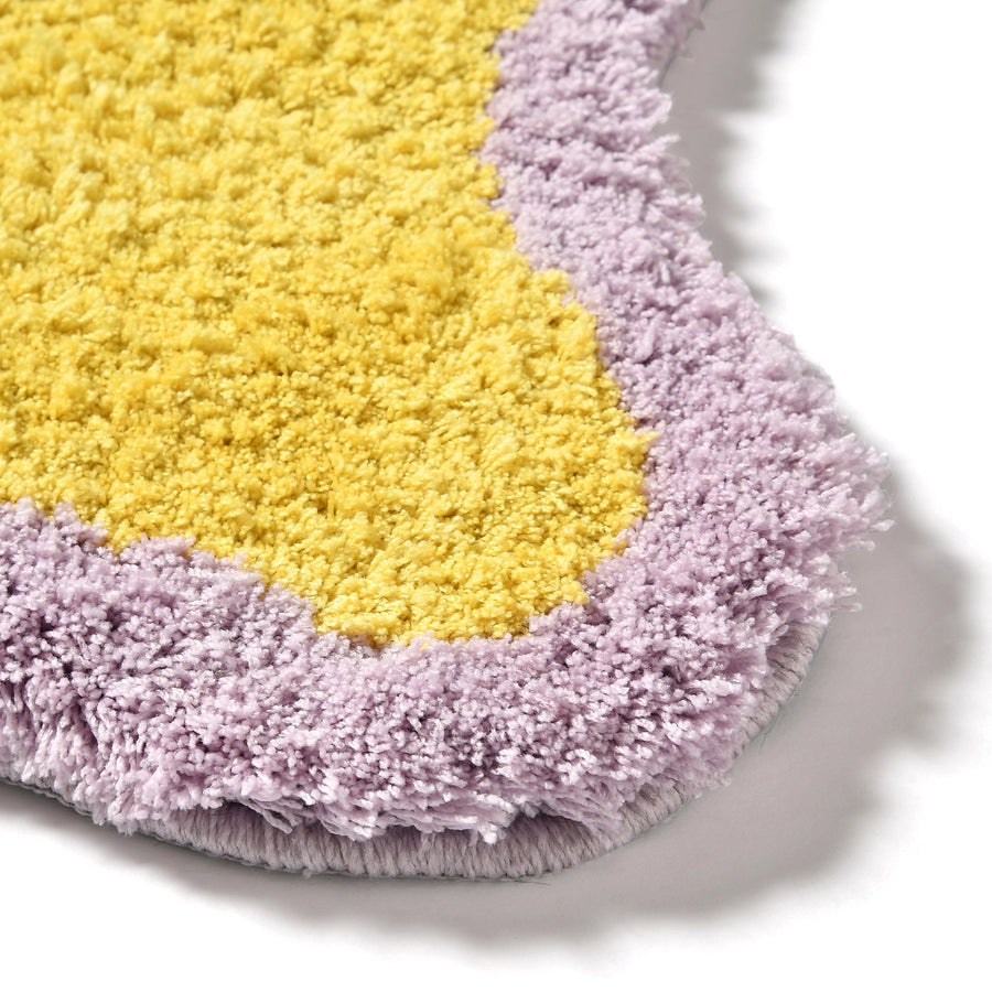 ウェーブ フレーム マット 700×500 イエロー×パープル