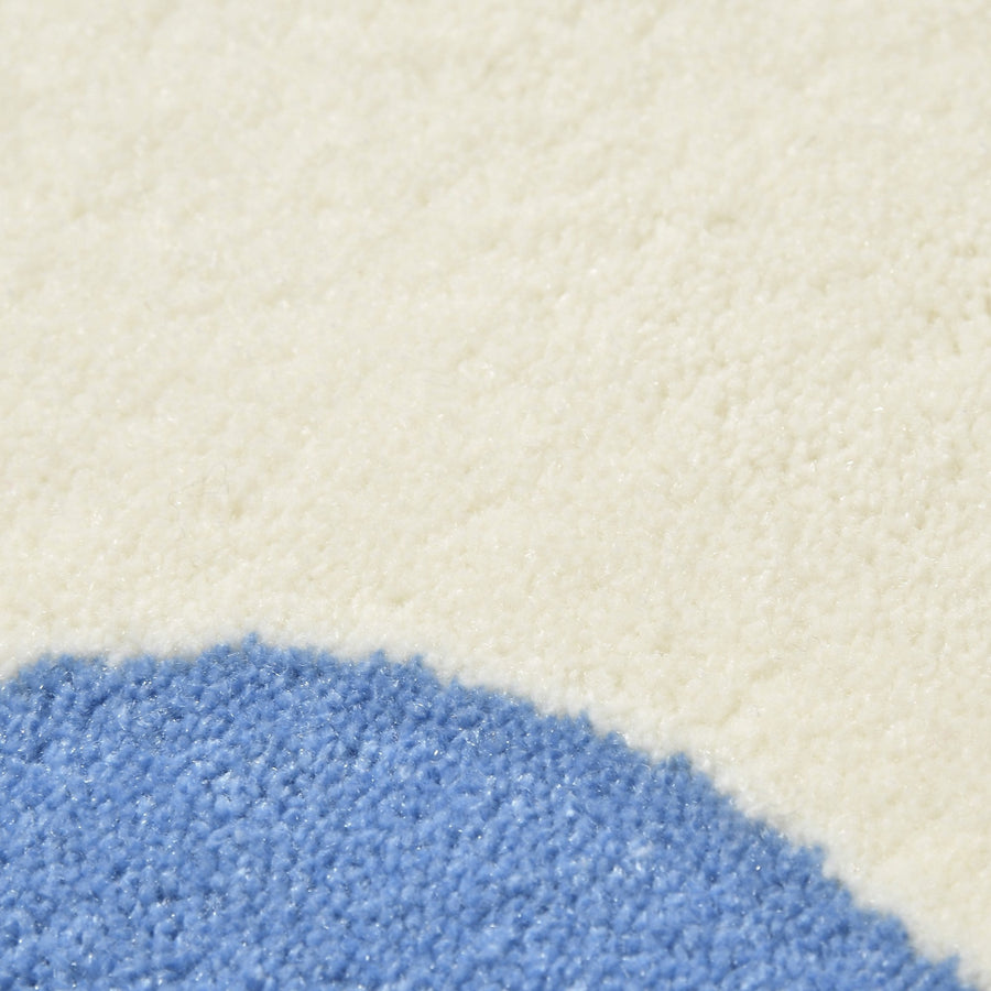 ドットフレーム マット 800×500 アイボリー×ブルー