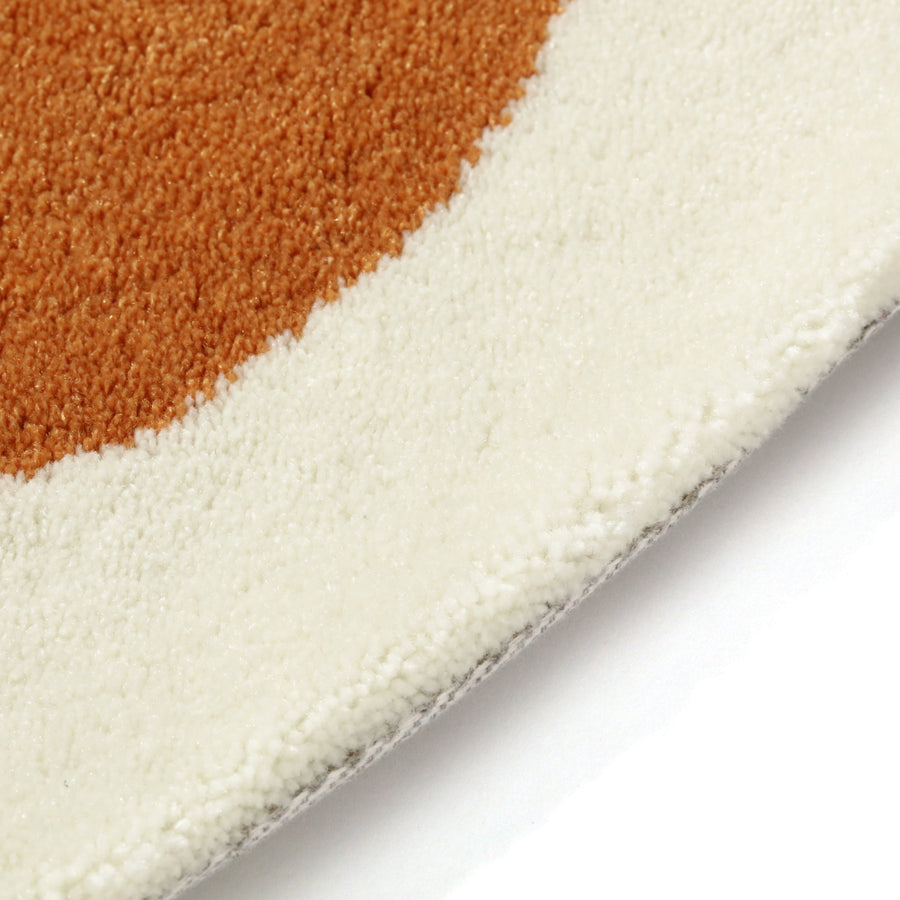 ワンダー ラグ ラウンド Φ1500 ピンク×オレンジ