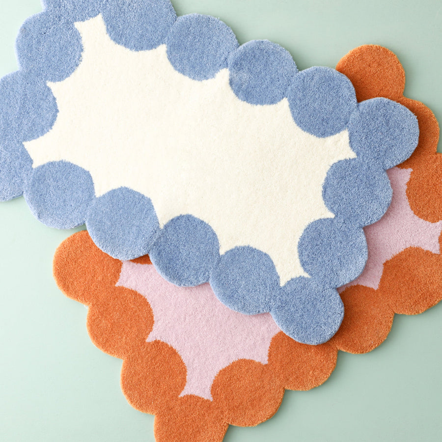 ドットフレーム マット 800×500 ピンク×オレンジ