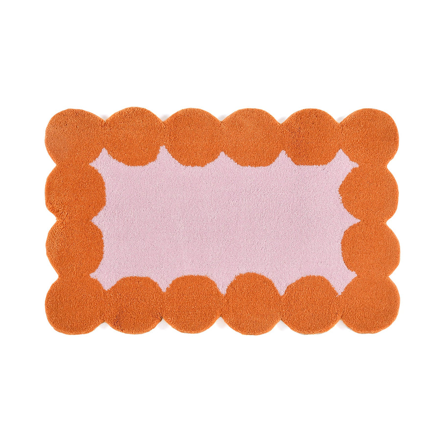 ドットフレーム マット 800×500 ピンク×オレンジ