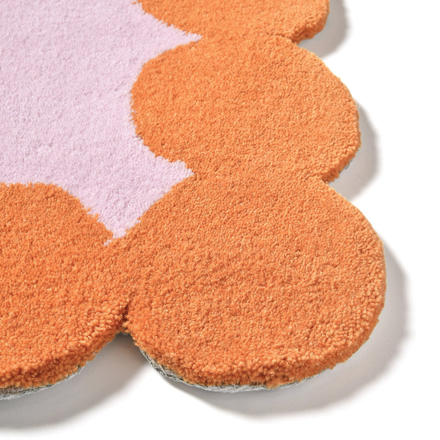 ドットフレーム マット 800×500 ピンク×オレンジ