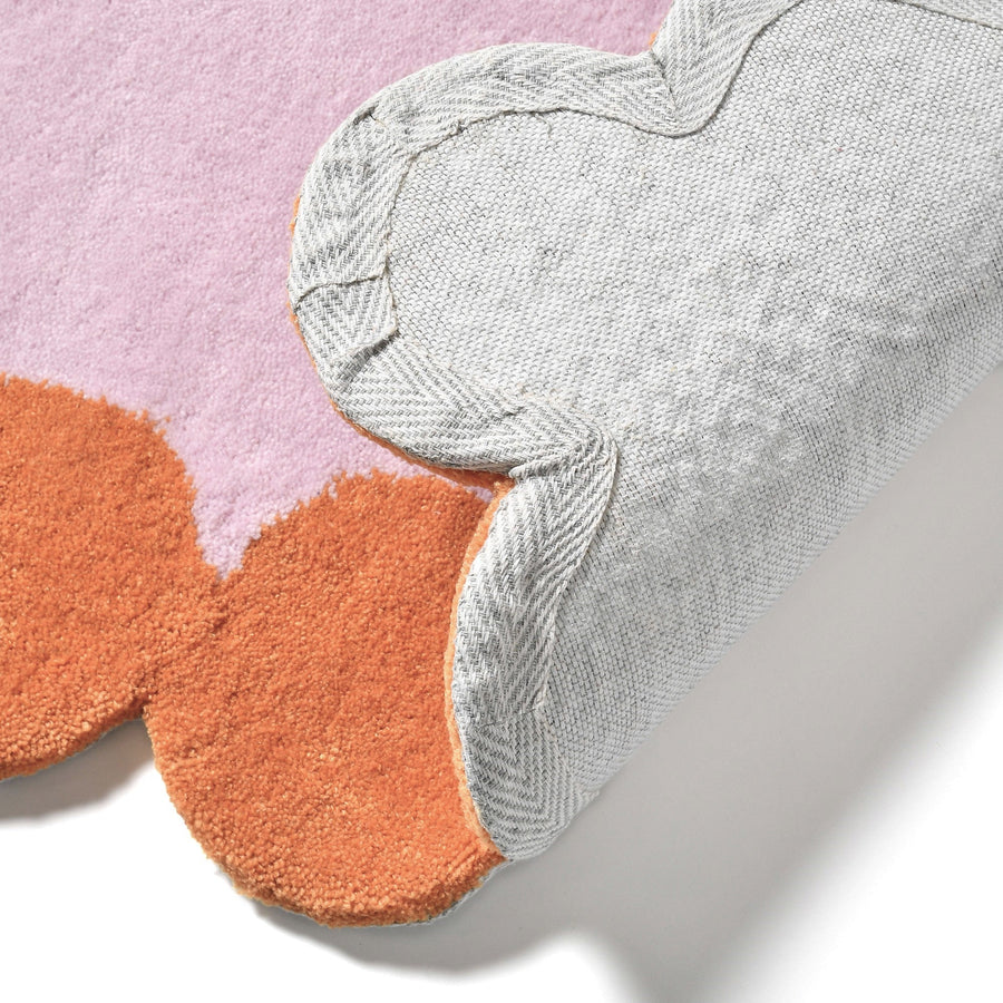 ドットフレーム マット 800×500 ピンク×オレンジ