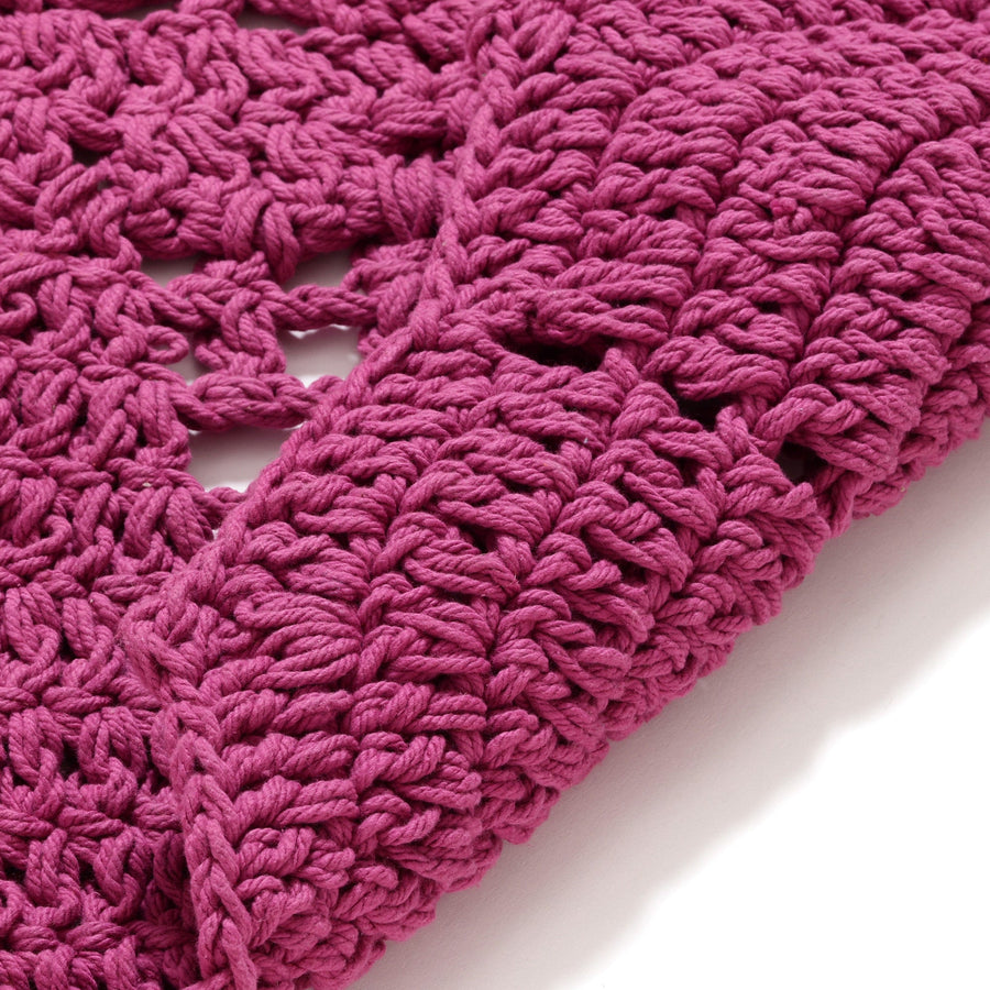 フラワークロシェ ラグ φ1000 ピンク