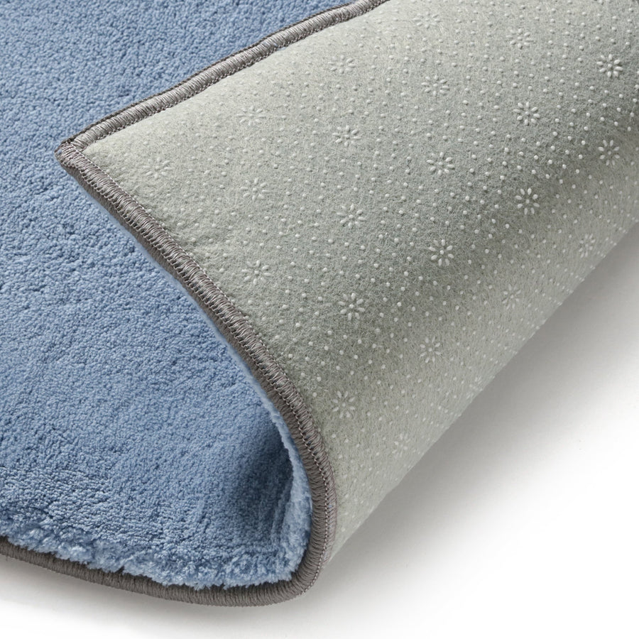 コロレ ラグ M 2000×1400 ブルー×グレー