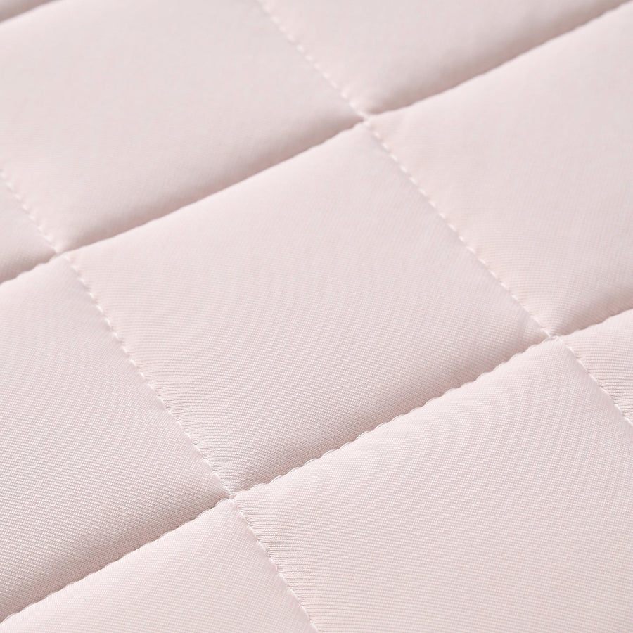 ひんやり キルトラグ フリル S 1400×1000 ライトピンク