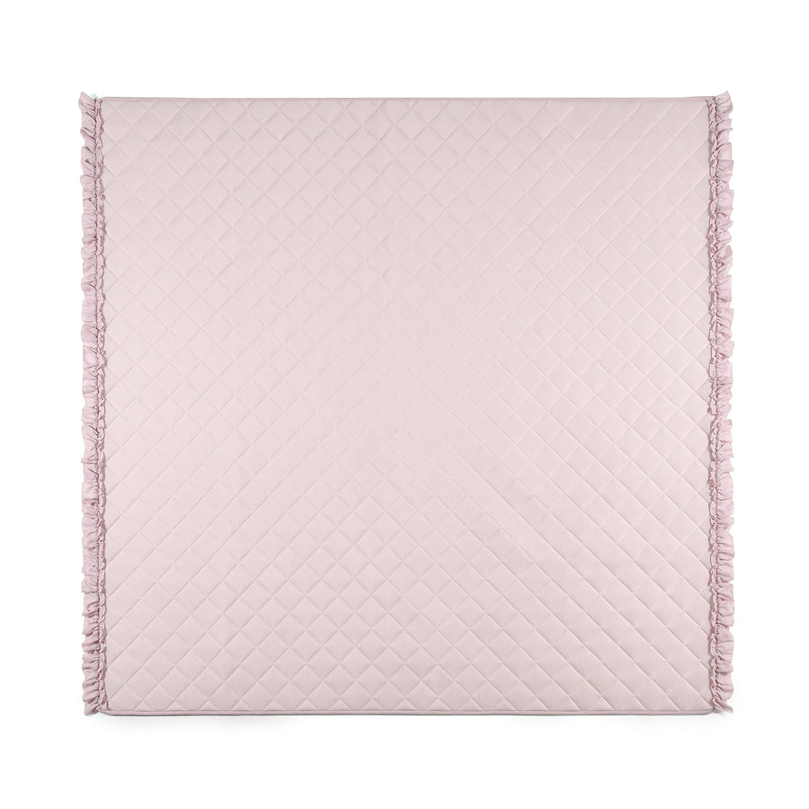 ひんやり キルトラグ フリル L 1850×1850 ライトピンク