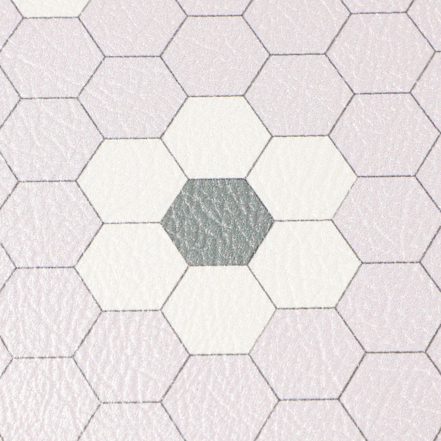 PVC キッチンマット タイル M ピンク