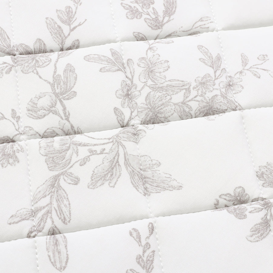 ひんやり キルトラグ クラシックフラワー M 1850×1300 グレー