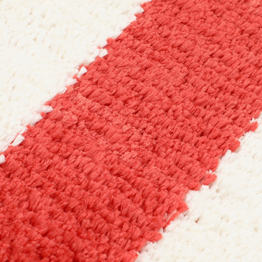 チェッカーボード キッチンマット S オレンジ×ブルー