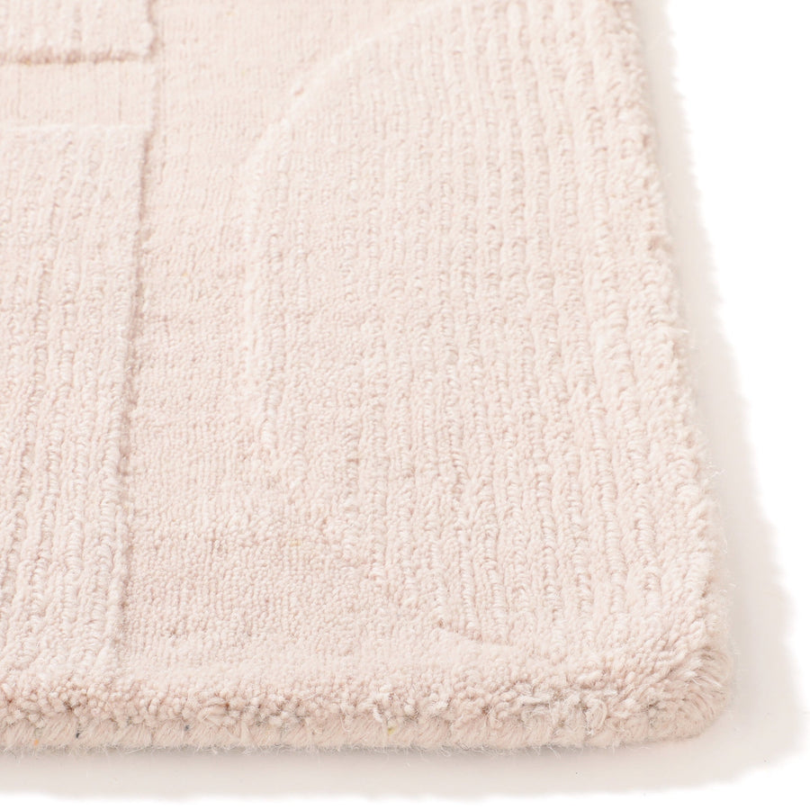 アブストラクトウール ラグ M 2000×1400 ピンク