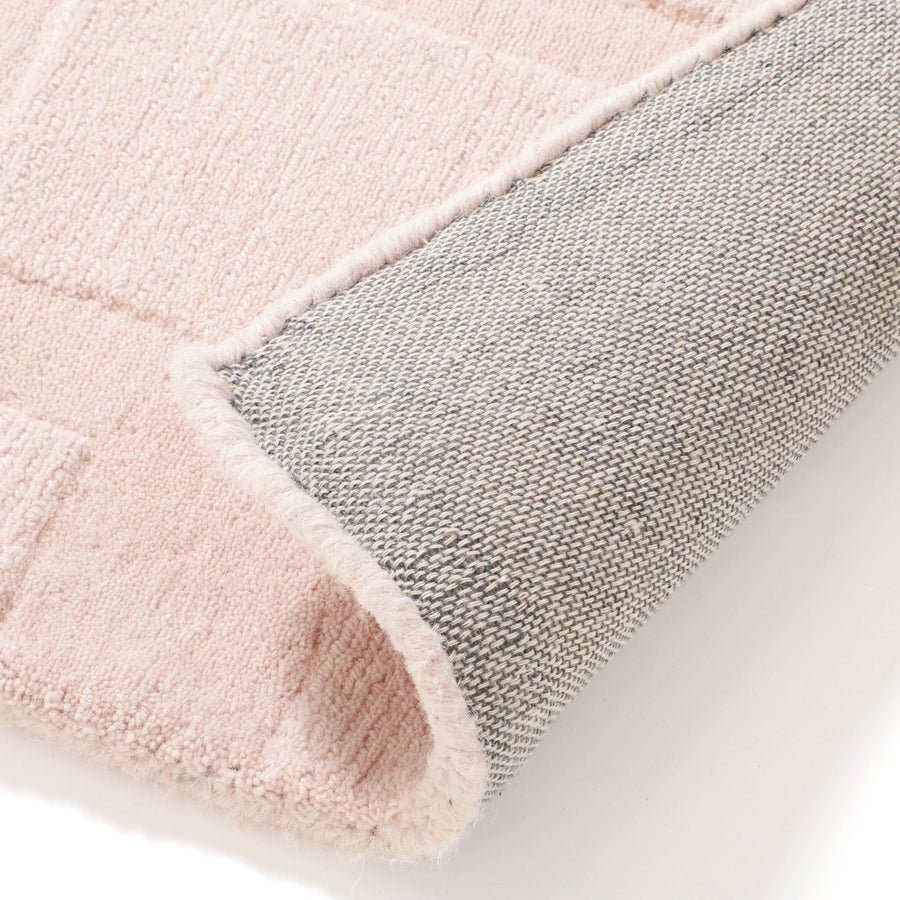 アブストラクトウール ラグ M 2000×1400 ピンク