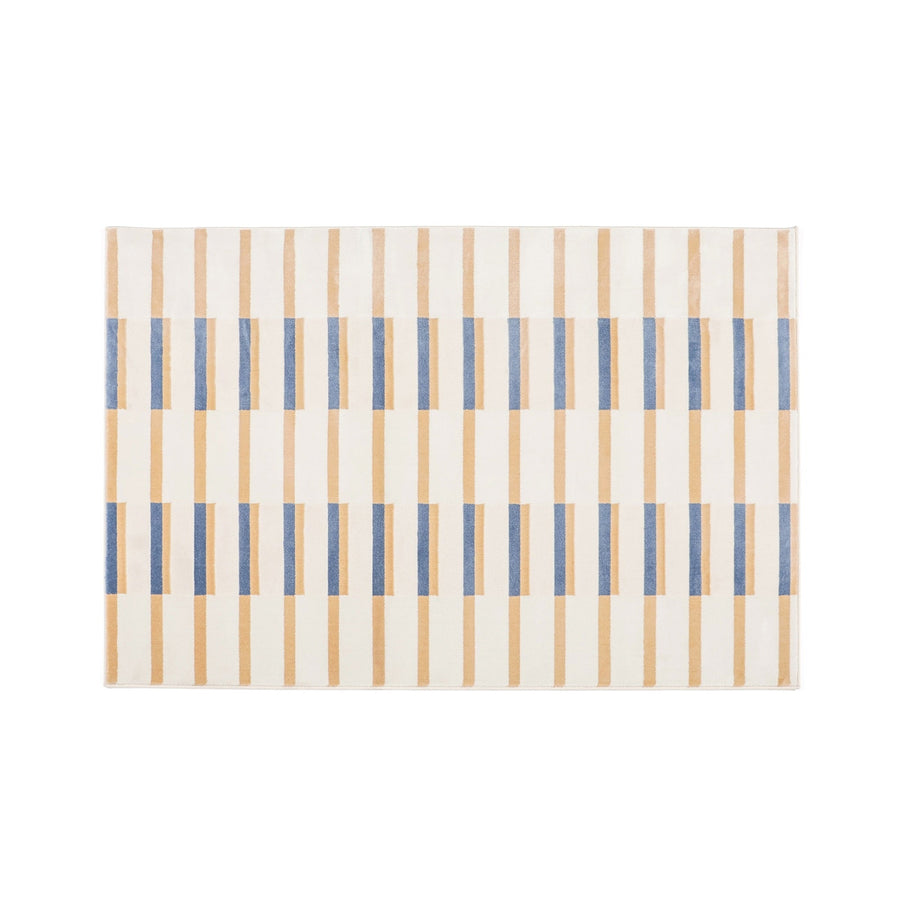 ミッテ ラグ リズムライン M 2000×1400 オレンジ×ブルー