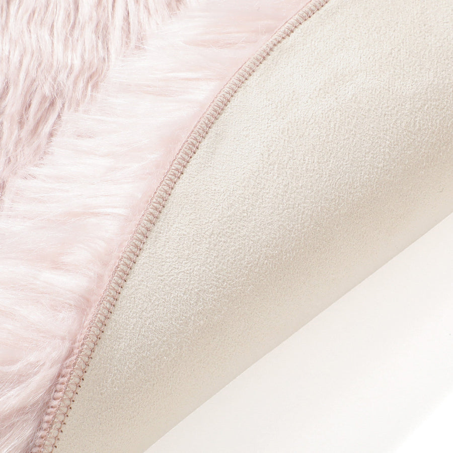 ファーモ ラウンド ラグ Φ1000 ライトピンク