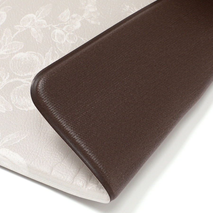 PVC キッチンマット クラシックフラワー M ベージュ