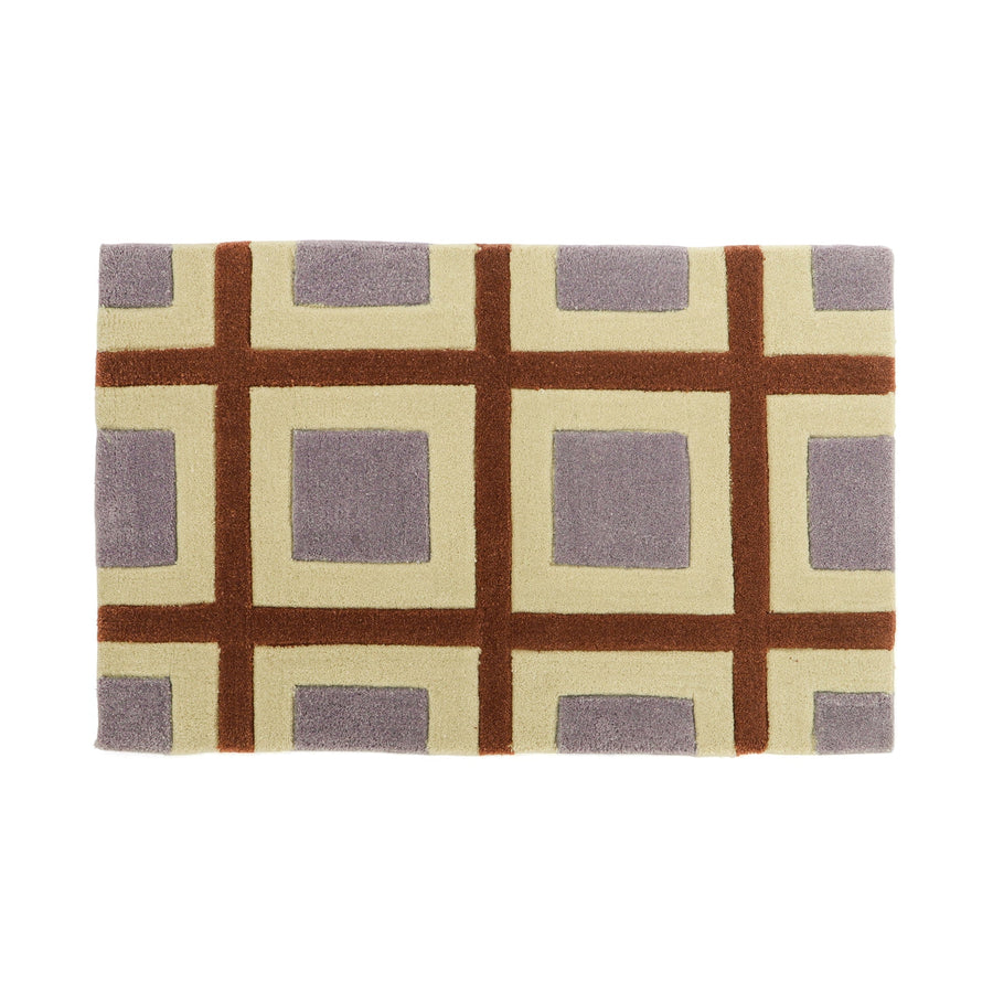 ジオメトリー マット 800×500 パープル×ブラウン