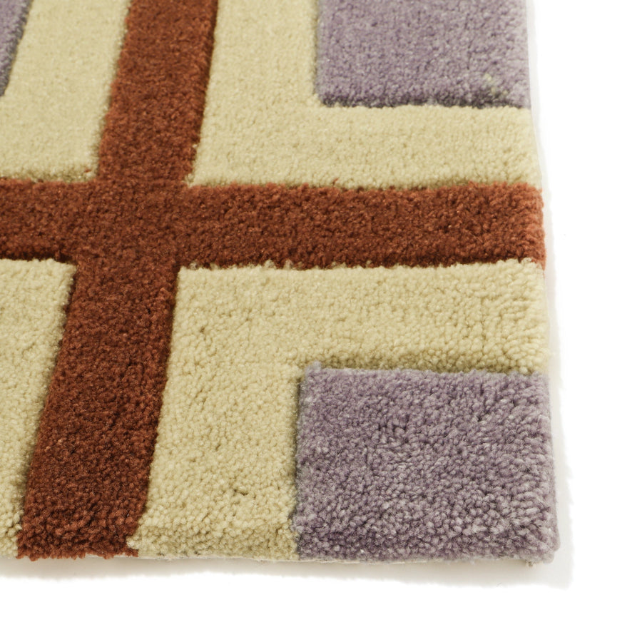 ジオメトリー マット 800×500 パープル×ブラウン