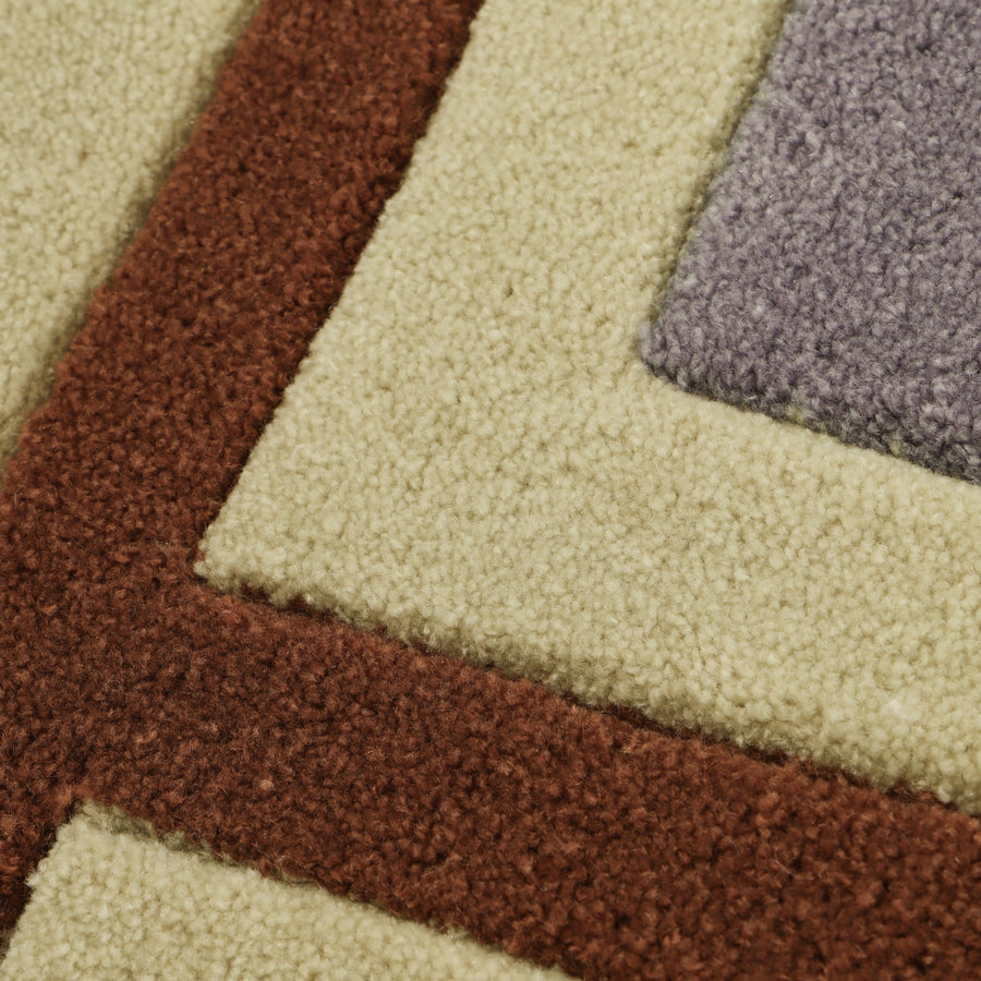 ジオメトリー マット 800×500 パープル×ブラウン