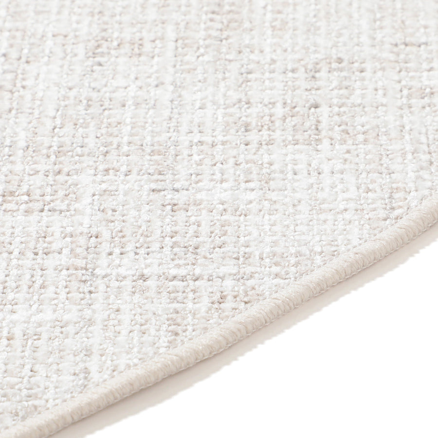 シェニール ラグ ラウンド Φ1500 ライトグレー