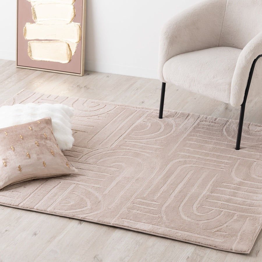 アレーナ ホットカーペットラグ M 1900×1400 ライトブラウン