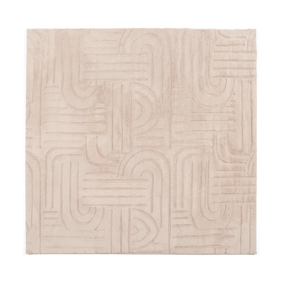 アレーナ ホットカーペットラグ L 1900×1900 ライトブラウン