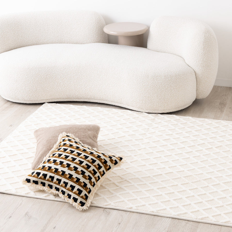 プルマ ホットカーペットラグ L 1900×1900 アイボリー