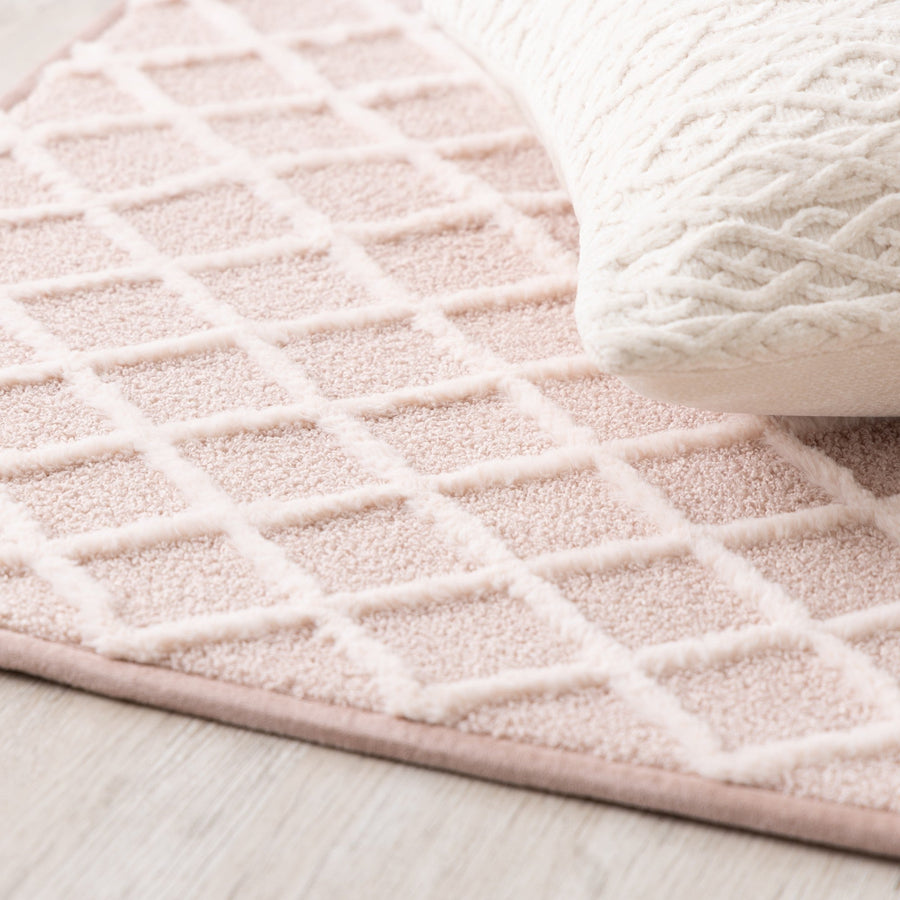 プルマ ホットカーペット ラグ L 1900×1900 ピンク