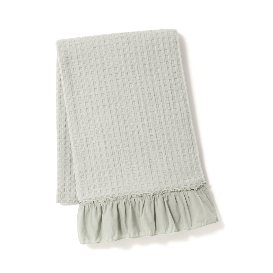 Waffle Summer Blanket (Single, Light Green)