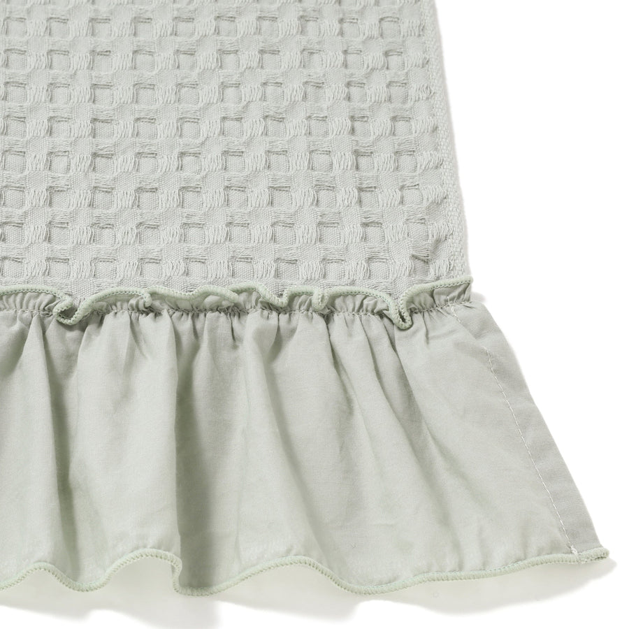 Waffle Summer Blanket (Single, Light Green)