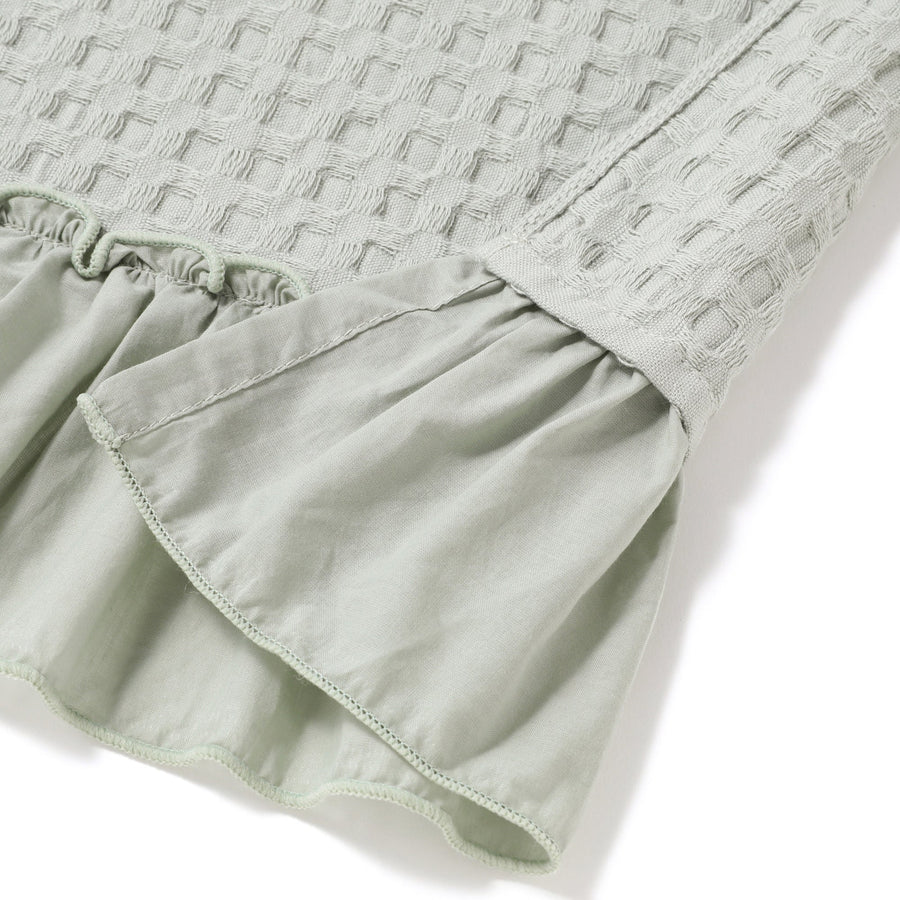 Waffle Summer Blanket (Single, Light Green)