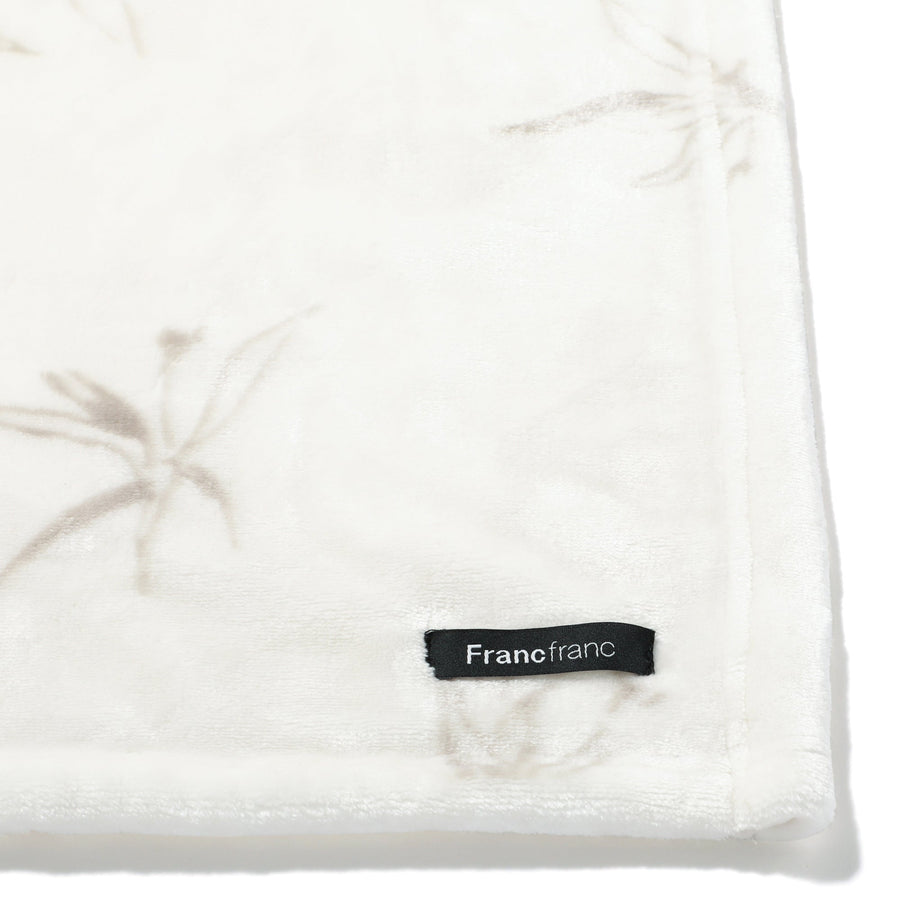 WARMY Plant Pattern Blanket (Single) 1400 x 2000 Ivory