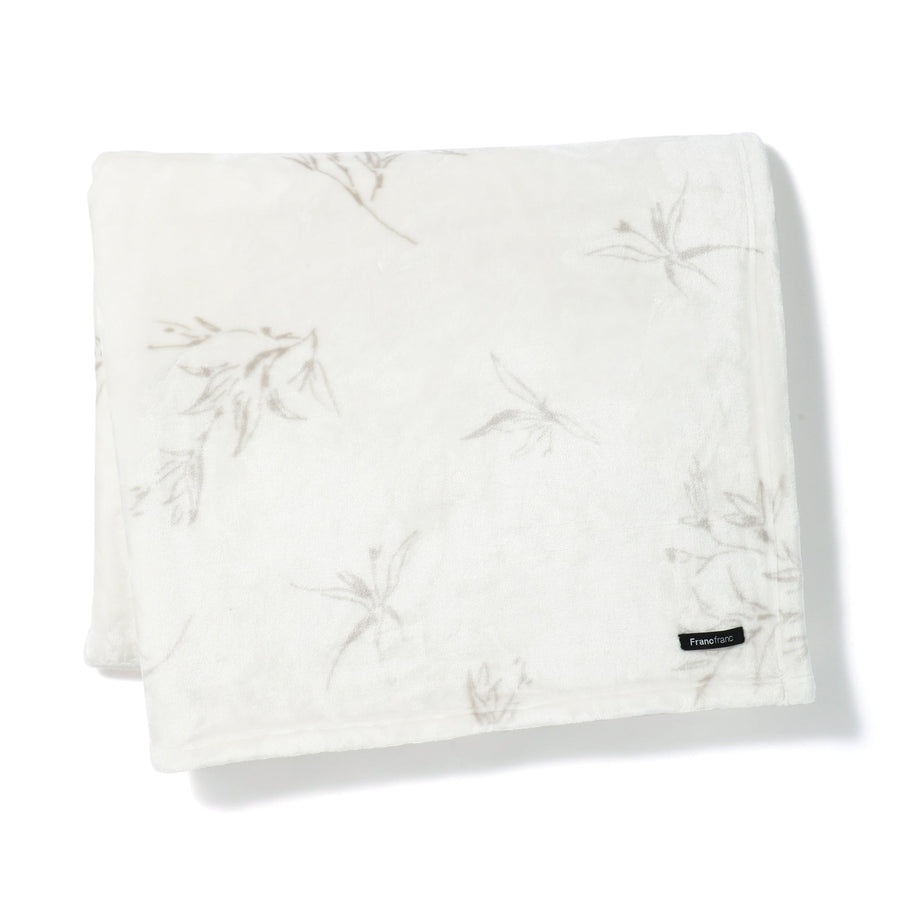 WARMY Plant Pattern Blanket (Double) 1800 x 2000 Ivory