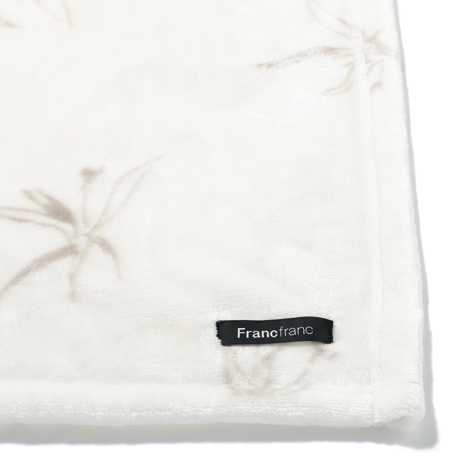 WARMY Plant Pattern Blanket (Double) 1800 x 2000 Ivory